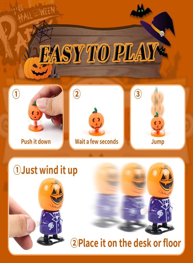 xFFFun Halloween Party Favors for Kids, 24PCS Halloween Wind Up Jumping Toys Bulk for Goodie Bags Stuffers, Non Candy Trick or Treat Toy, Classroom Prize Treat Bag Fillers for School Giveaways Gifts - Image 3